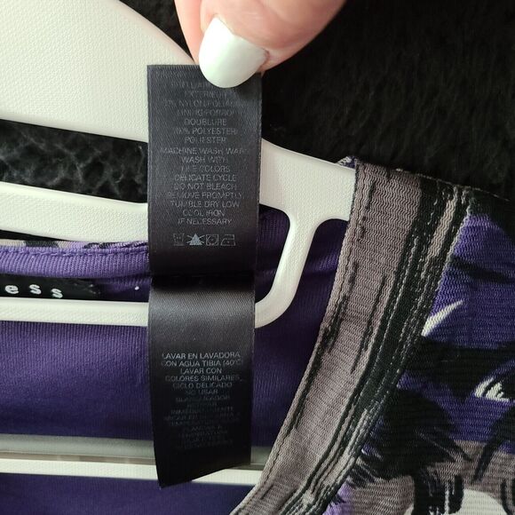 Axcess Womens Top Multi-Color Size Small 100% polyester Cap Sleeve Floral Design - Picture 7 of 12